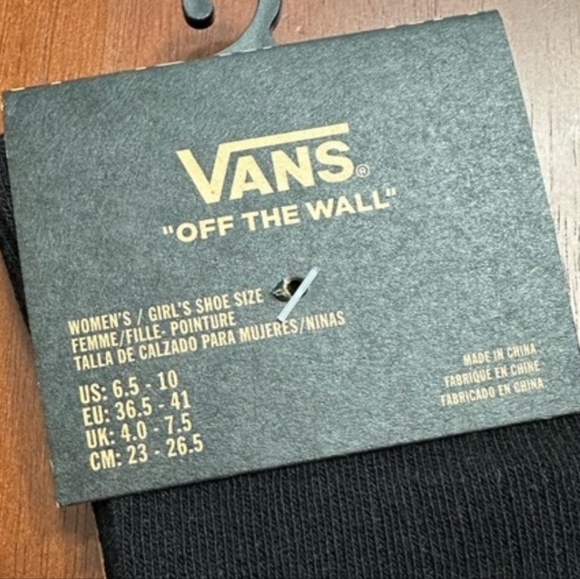 NWT Women's Vans Kickin It Classic Black Crew Socks - Picture 3 of 6